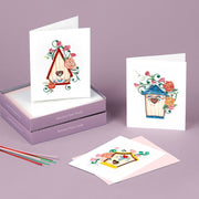 Quilled Birdhouses Note Card Box Set styled