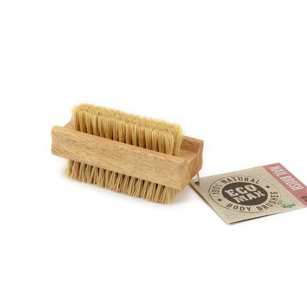 Natural Tampico Eco Max Premium Nail Brush with tag