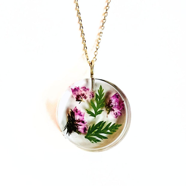 Birth Month Flower Pendant Necklace