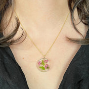 Birth Month Flower Pendant Necklace