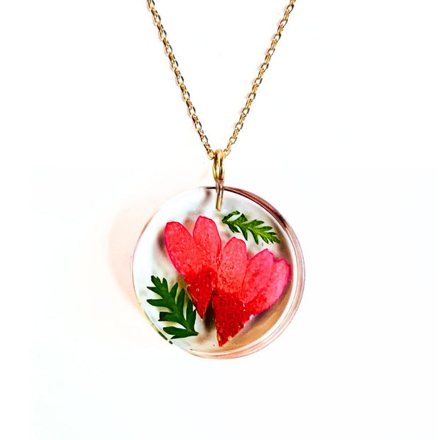 Birth Month Flower Pendant Necklace