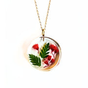 Birth Month Flower Pendant Necklace