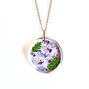 Birth Month Flower Pendant Necklace