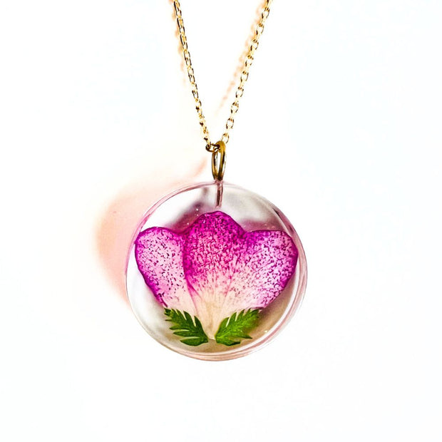 Birth Month Flower Pendant Necklace