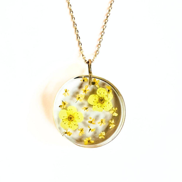 Birth Month Flower Pendant Necklace