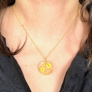 Birth Month Flower Pendant Necklace