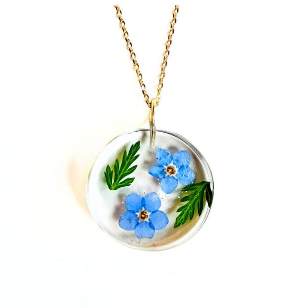 Birth Month Flower Pendant Necklace