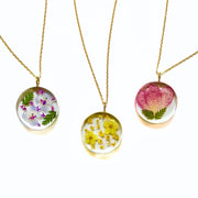 Birth Month Flower Pendant Necklaces web