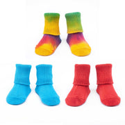 Pack of 3 Organic Cotton Anklet Socks - assorted colors for infants
