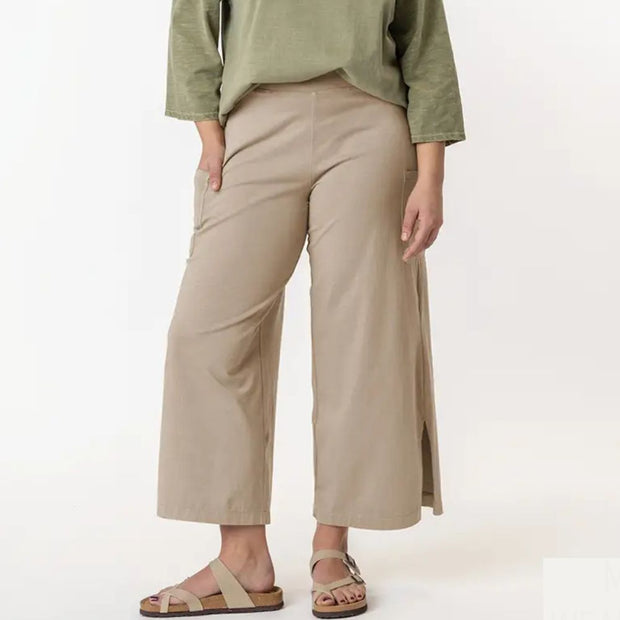 Organic Cotton Gaucho Pants in Putty by Maggie's Organics