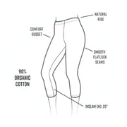 Maggie's Organics Organic Cotton Base Layer Midcalf Leggings info card