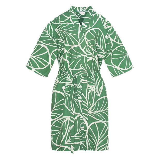 Organic Cotton Robe  in Canopy Sage print 