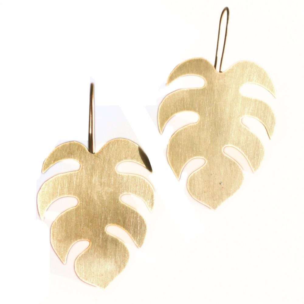 Monstera Leaf Earrings