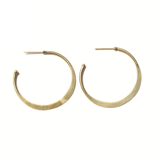 Handmade Earrings From Recycled Plastic Rectangle Shape Minimal, Colourful  and Sustainable Medical Grade Sterling Silver & Gold Hoops 