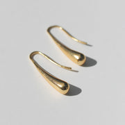 Rover & Kin Luxe Brass Droplet Earrings flat