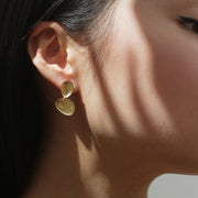 Rover & Kin Luxe Brass Baubles Earrings on model