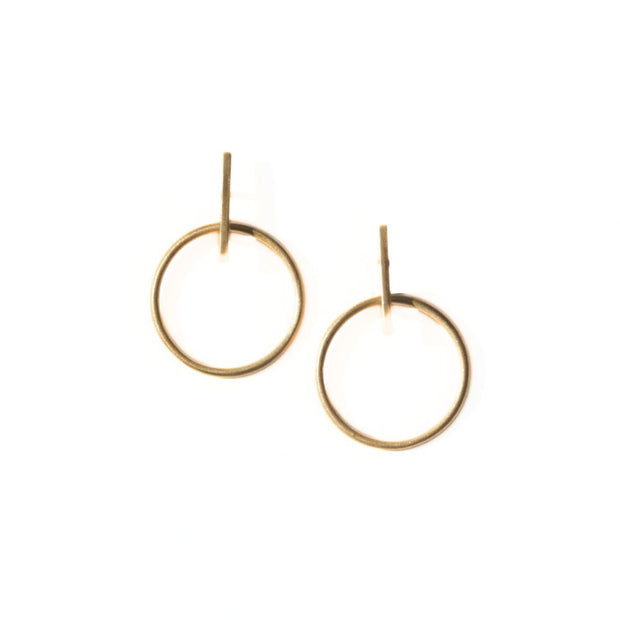 Rover & Kin Luxe Brass Outline Earrings