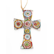 Recycled Paper Quilled Cross Ornament