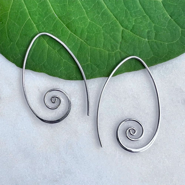 Spiral Around Sterling Silver Earrings