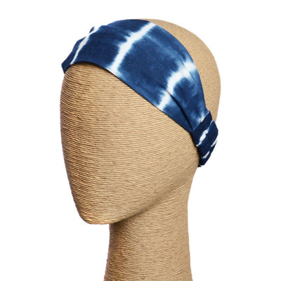Shibori Tie Dye Headband - Indigo and White