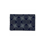 Screen Print Canvas Card Holder - Navy closed