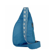 Cotton Canvas Mini Backpack Belt Bag - Bright Blue back view