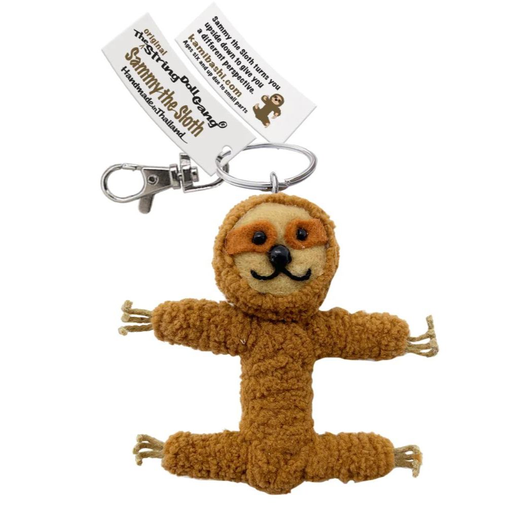Kamibashi String Doll Keychain - Sammy the Sloth – Zee Bee Market LLC