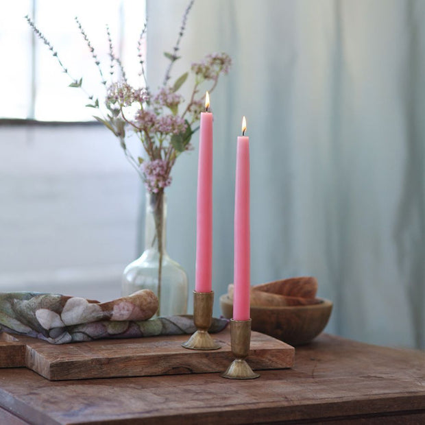 Set of 2 Pure Beeswax 12-inch Taper Candles - cherry blossom lifestyle