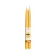 Set of 2 Pure Beeswax 12-inch Taper Candles - natural
