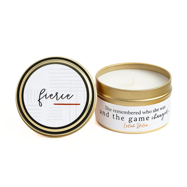 She Inspires 4oz Travel Tin Candle - Fierce