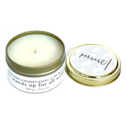She Inspires 4oz Travel Tin Candle - Persist