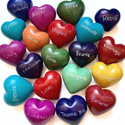 Small Word Soapstone Hearts - assorted