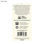 Conscious Step Socks That Save Cats - Teal Frisky Felines back of tag