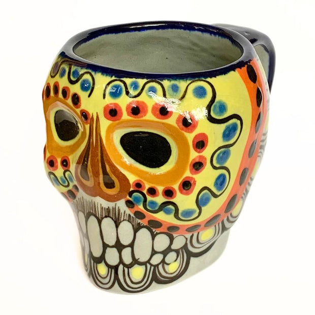 Hand-painted Sugar Skull Ceramic Mug - Design 4