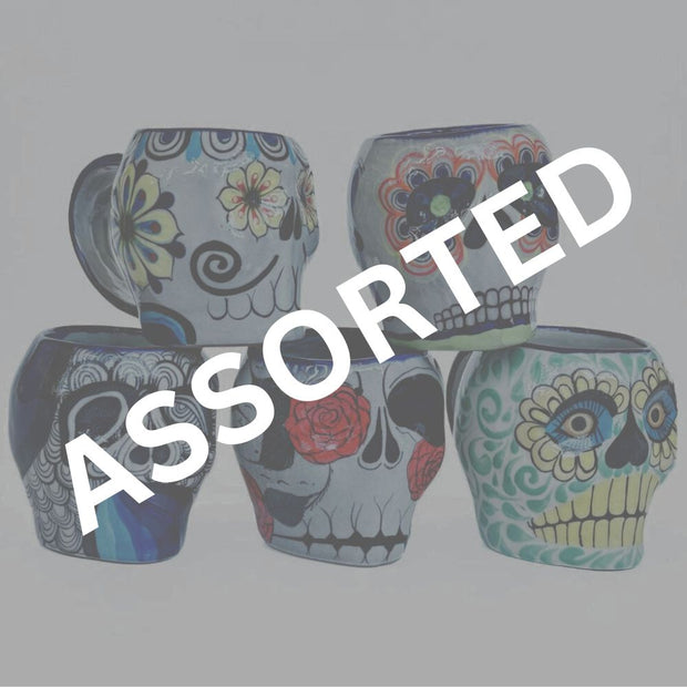 Assorted Hand-painted Sugar Skull Ceramic Mug designs