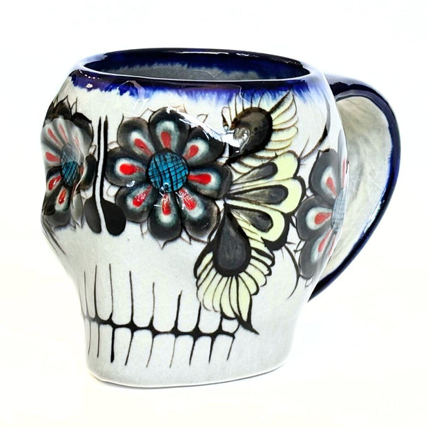Hand-painted Sugar Skull Ceramic Mug - Design 5