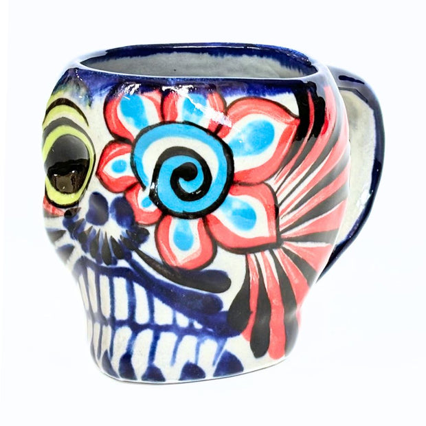 Hand-painted Sugar Skull Ceramic Mug - Design 8