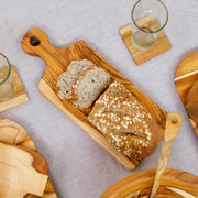 Teak Wood Rectangular Bread and Cheese Board lifestyle