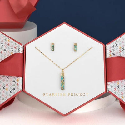 The Remarkable Turquoise Gift Set in Gold by Starfish Project