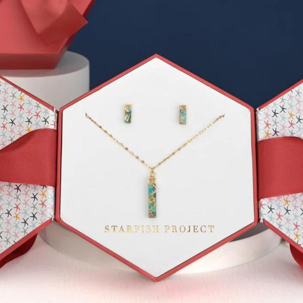 The Remarkable Turquoise Gift Set in Gold by Starfish Project