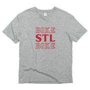 Unisex SS Premium Cotton Tee in Oxford Grey - BIKE STL BIKE front