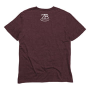 Unisex Short Sleeve Triblend Tee in Wine - RUN STL RUN back