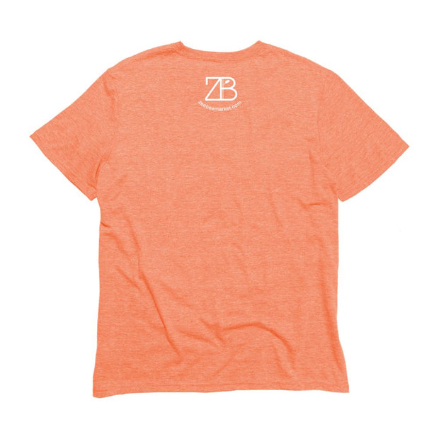 Unisex Short Sleeve Triblend Tee in Orange Sherbet - STL Skyline back