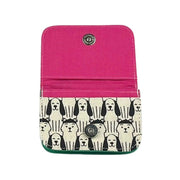 Screen Print Card Holder - Black Dogs open