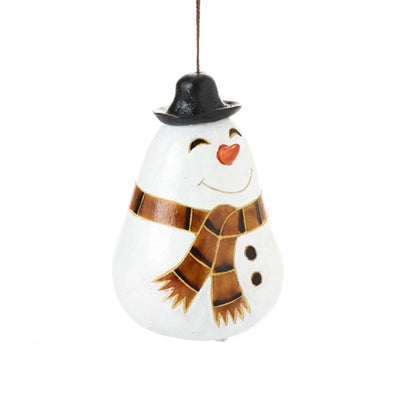 Gourd Ornament - Happy Snowman