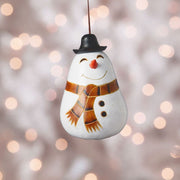 Gourd Ornament - Happy Snowman styled