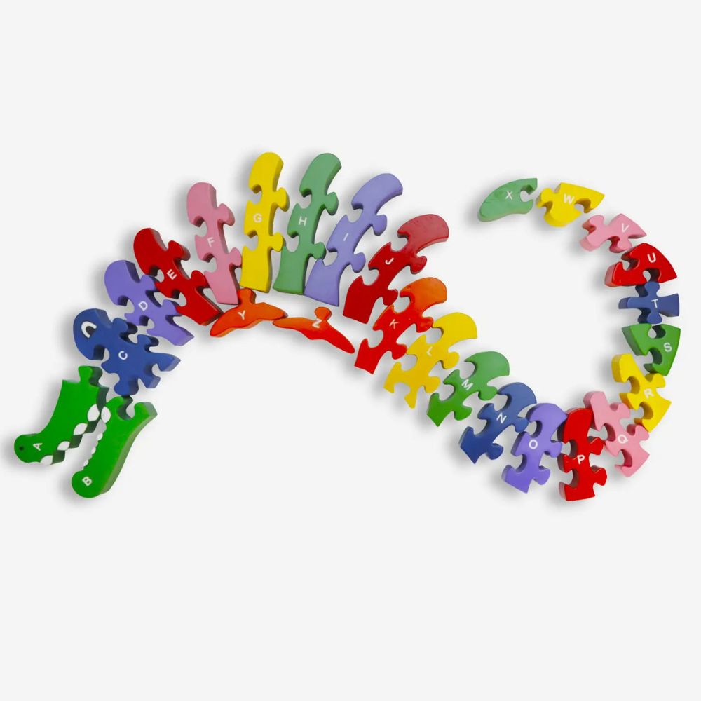 Wooden A-Z Jigsaw Puzzle - Crocodile – Zee Bee Market LLC