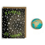 A World of Thanks Magnet with Greeting Card with removed magnet