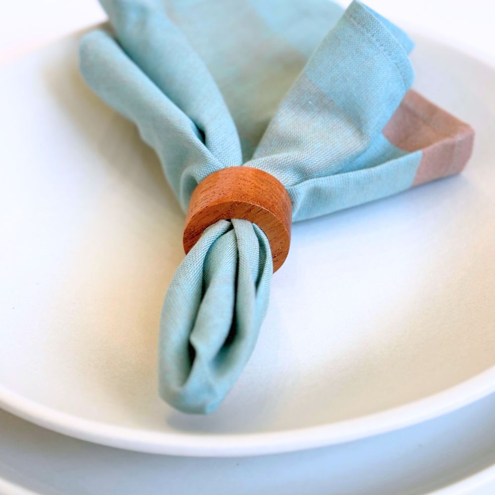 Tropical Wood Napkin Rings Set of 4 Zee Bee Market LLC