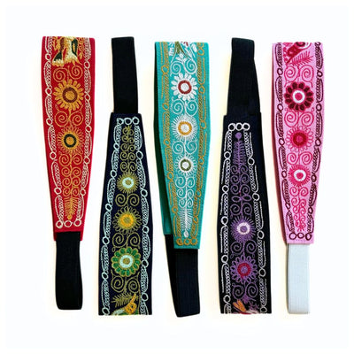 Assorted Colors of Embroidered Fabric Headbands